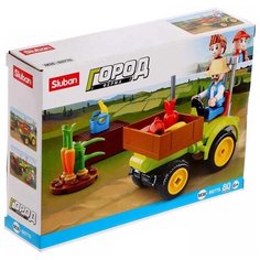 Конструктор SLUBAN Город. Ферма M38-B0776 Сельхоз трактор, 80 дет.