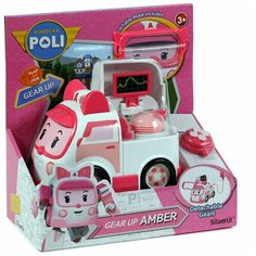 Машинка Silverlit Робокар Поли Эмбер (83393) 1:64, 18.9 см, белый/розовый