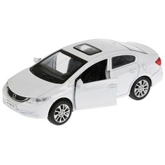 Легковой автомобиль ТЕХНОПАРК Honda Civic (CIVIC-WT/RD/SL) 1:32, 12 см, белый