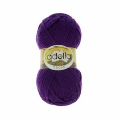 Пряжа Adelia "LUCAS" 70% шерсть, 30% акрил №16 яр. сиреневый - 5 мотков по 100 г