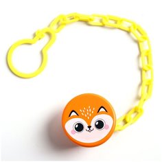 Прищепка-держатель для соски-пустышки Крошка Я "Лисенок" от 0 месяцев