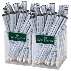 Карандаш ч/г Faber-Castell "Jumbo Grip " B, трехгранный, утолщен, заточен, пластиковый стакан