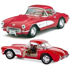 Машинка металлическая Kinsmart 1:34 1957 Chevrolet Corvette KT5316D инерционная / Красный