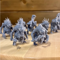 Игровые фигурки River Trolls 13 шт. 40мм (Warhammer, DnD, Вархаммер) Нет бренда