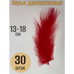 Перья декоративные для творчества, для рукоделия Красные Rad Mart