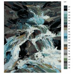 Картина по номерам U-4 "Дыxание горного водопада", 80x100 см Brushes Paints