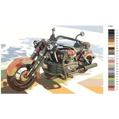 Картина по номерам Z830 "Байк-мотоцикл" 80x120 Brushes Paints
