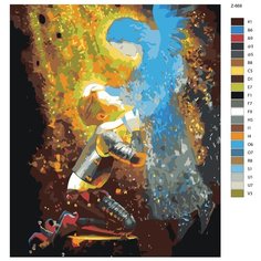 Картина по номерам Z-668 "Репродукция Виктора Низовцева. Ангел xранитель" 80x100 Brushes Paints