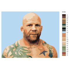 Картина по номерам W-544 "Боец - Джефф Монсон" 70x90 Brushes Paints