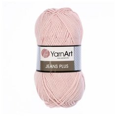 Пряжа YarnArt Jeans PLUS бледно-розовый (18), 55%хлопок/45%акрил, 160м, 100г, 1шт