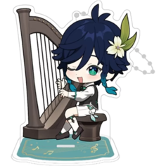 Фигурка miHoYo Genshin Concert Melodies of an Endless Journey Chibi Character Acrylic Standee Strap Venti, 7 см