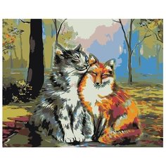 Картина по номерам Лиса и кот 40х50 см Hobby Home