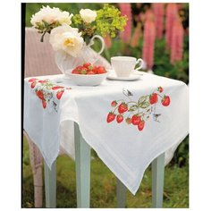 ETW16 Набор для вышивания Anchor: скатерть Strawberries 80*80см, MEZ, Венгрия