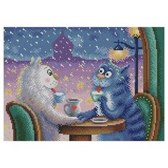 МС-071 Алмазная мозаика Свидание в кафе 38*27 см Brilliart М.П.Студия