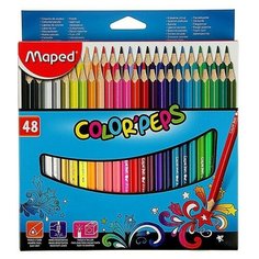 Maped Карандаши трёхгранные, 48 цветов, Maped Color Peps, ударопрочный грифель