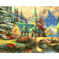Картина по номерам Церковь у реки 40х50 см Hobby Home