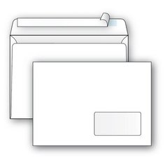 Конверты Ecopost С5, 162х229 мм, стрип, с правым окном, 80 г, 1000 шт