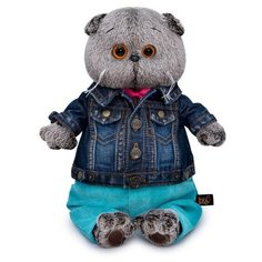 Мягкая игрушка «Басик в джинсовой куртке и бирюзовых штанах», 25 см Basik&Co