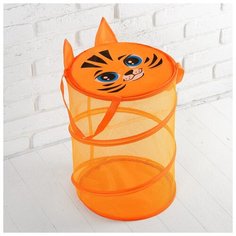 Корзина для игрушек «Тигр», с ручками и крышкой, 33 х 43 см Школа талантов
