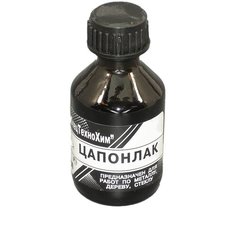 Лак цапон черный, флакон с кистью, 22 мл. Oem