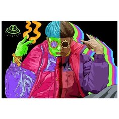 Картина по номерам на холсте музыка OLIVER TREE - 7914 Г 60X40