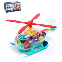 Вертолет «Шестерёнки», свет и звук, работает от батареек Noname