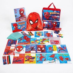 Набор первоклассника в папке, Человек-паук, 40 предметов Marvel