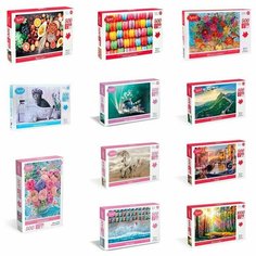 Пазл картонный Astrel 500 элементов ассорти, 10 дизайнов, 330х470 мм, ORIGAMI