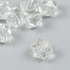 Бусины для творчества пластик "Кристалл квадратный" набор 20 гр 1,6х1,8х1,8 см (комплект из 14 шт) Арт Узор