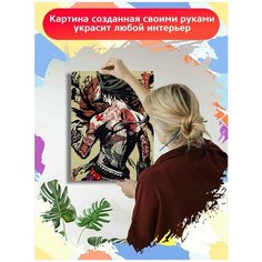 Картина по номерам Японские картины Якудза Мафия татуировки - 6619 В 30x40