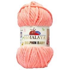 Пряжа Himalaya Dolphin Baby, 1 моток (120 м,100 г) плюшевая, цвет 80323 персиковый