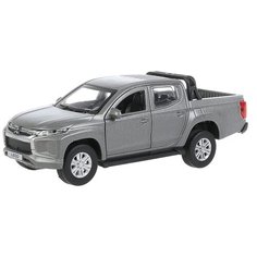 Машина металлическая Mitsubishi L200 Pickup, 13 см, цвет матовый серый, открываются двери и багажник Технопарк