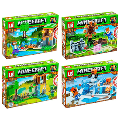 Конструктор China bricks 548-1 Minecraft 4 in 1 — Сюжеты (Light Brick), из серии Компьютерные игры, Майнкрафт LB+