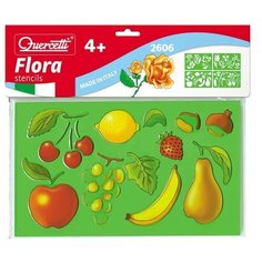 Фрукты и цветы набор трафаретов 4 шт для детей от 4 лет 2606 Quercetti