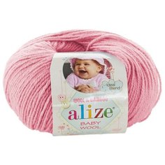 ALIZE Пряжа "Baby Wool" 40% шерсть, 40% акрил, 20% бамбук 175м/50гр (194 розовый)