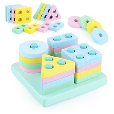 Логическая пирамидка "Форма и цвет" Щепочка