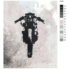 Картина по номерам Z845 "Мотоцикл" 40х50 Brushes Paints