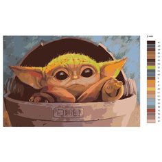 Картина по номерам Z-444 "Звездные войны. Малыш Грогу" 40x60 Brushes Paints