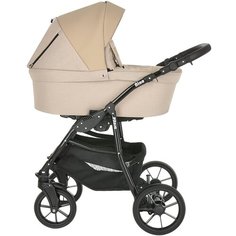 Универсальная коляска Pituso Nino 2 в 1, Beige+Кожа Beige, цвет шасси: черный