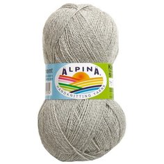 Пряжа Klement Alpina 03 св. серый, 4шт*(300 м/50гр), 80% альпака, 20% мериносовая шерсть
