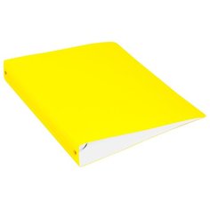 Бюрократ Папка Double Neon А4, 4 кольца, пластик, 700 мкм, желтый