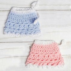 Юбка для куклы вязаная на завязках, цвета микс ООО Сатурн