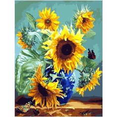 Картина по номерам Подсолнухи 40х50 см Hobby Home