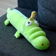 Мягкая игрушка-подушка «Крокодил с уточкой», 65 см, цвет зелёный NO Name