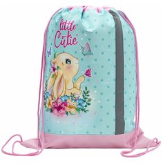 Мешок для обуви Юнландия плотный, светоотражающая полоса, полиэстер, 46х36 см "Little cutie"