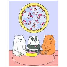 Картина по номерам на холсте мультфильм Вся правда о медведях - 8707 В 30x40