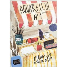 Альбом для рисования Альбом д/рисов. акварелью Kroyter 30л А4, склейка, тв. подл, бл.160г. Город 00001