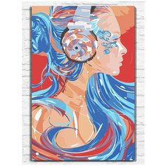 Картина по номерам на холсте Красочная лошадь (абстракция) - 9033 В 60x40