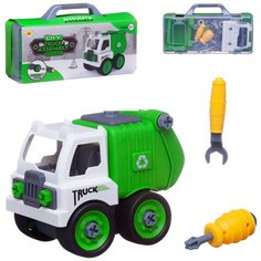 Машинка сборная Мусоровоз, в чемоданчике Junfa Toys