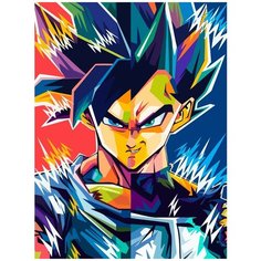 Картина по номерам на холсте Аниме Dragon Ball Драконий Жемчуг - 7420 В 30x40